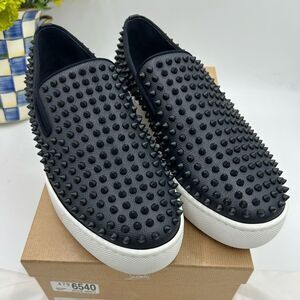 Men's Christian Louboutin spike  boat sneakers size 46 made in Italy